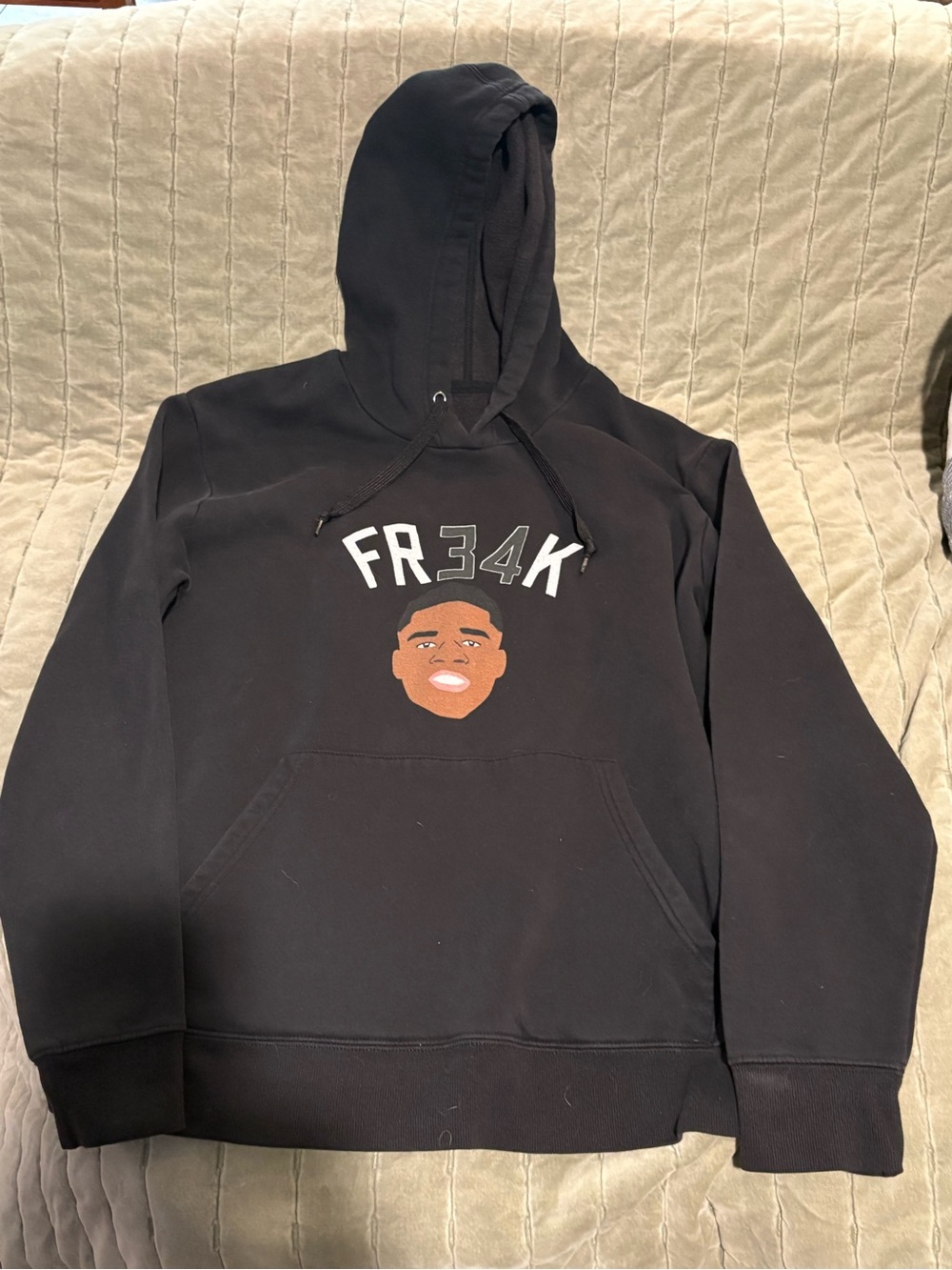 Black FR34K Graphic Pullover Hoodie